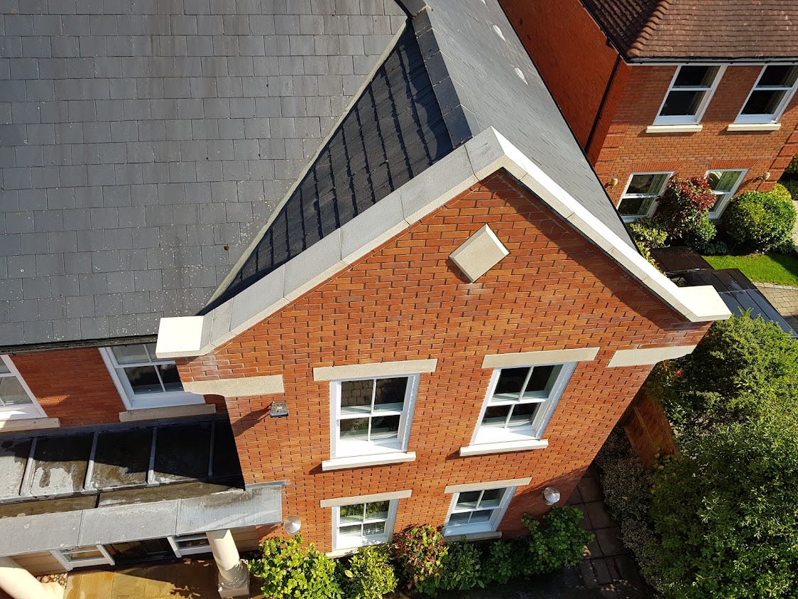 Domestic stone cleaning middle photo after